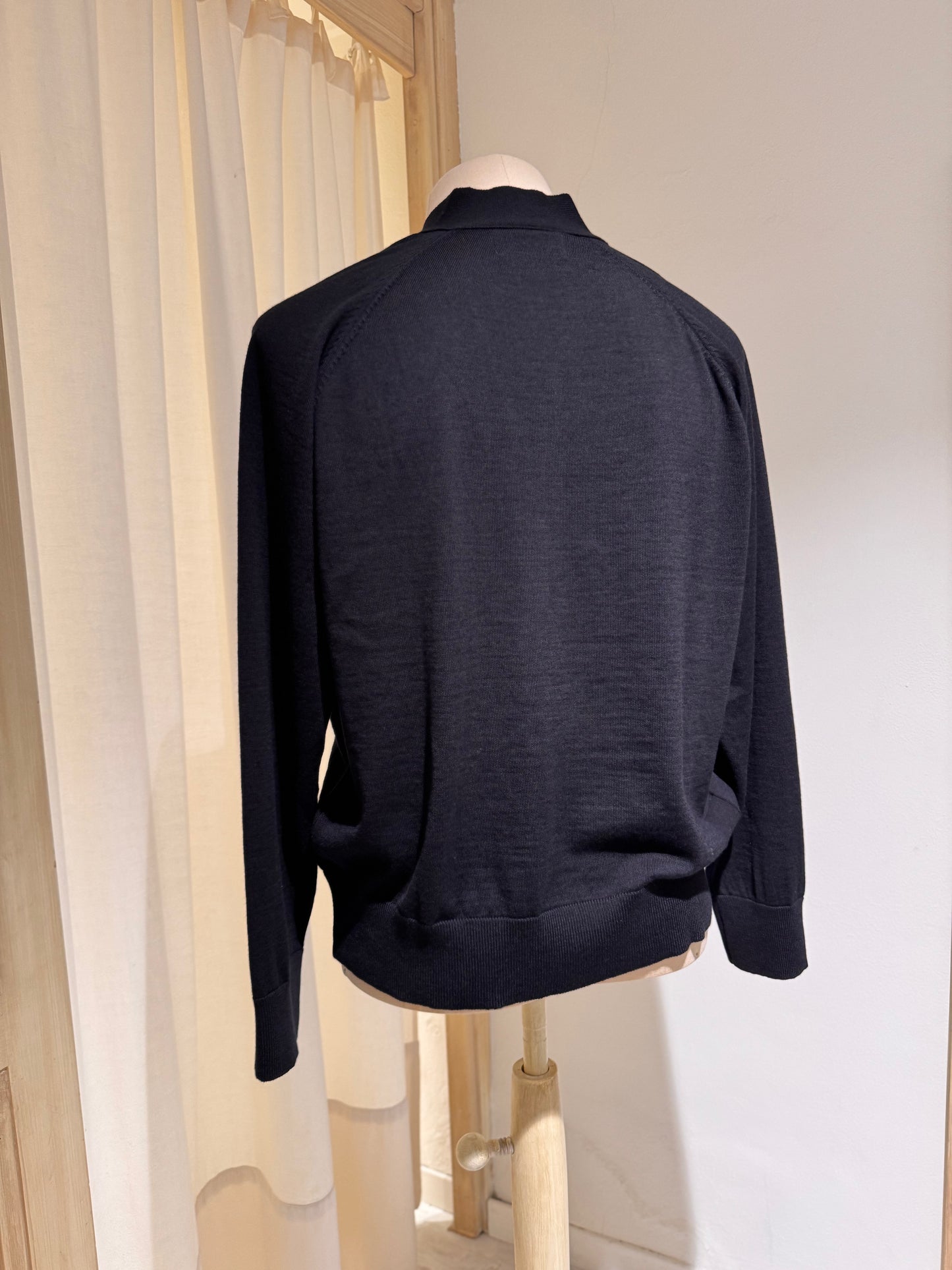 M - Woolcot Bio Loose Cardigan - UNIVERSAL WORKS - Black