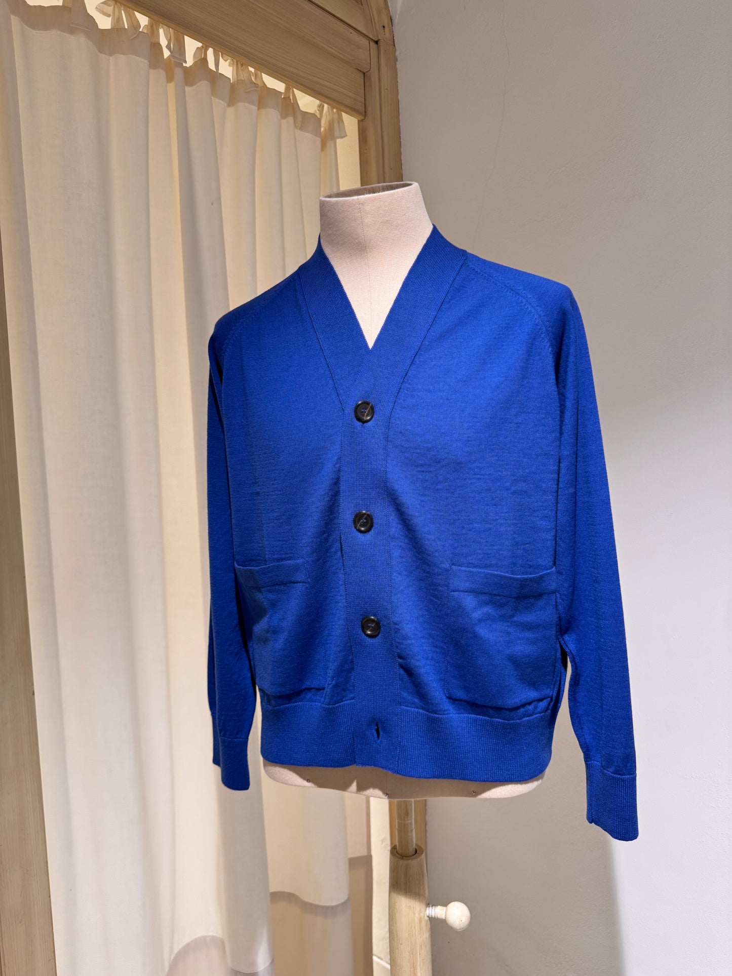 M - Woolcot Bio Loose Cardigan - UNIVERSAL WORKS - Blue Royal