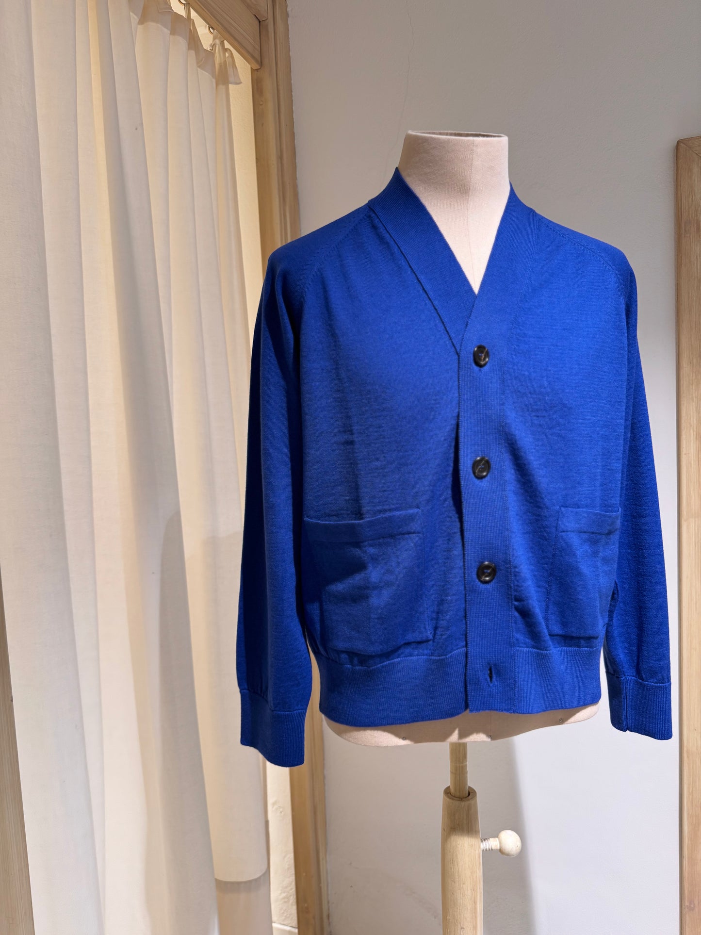 M - Woolcot Bio Loose Cardigan - UNIVERSAL WORKS - Blue Royal