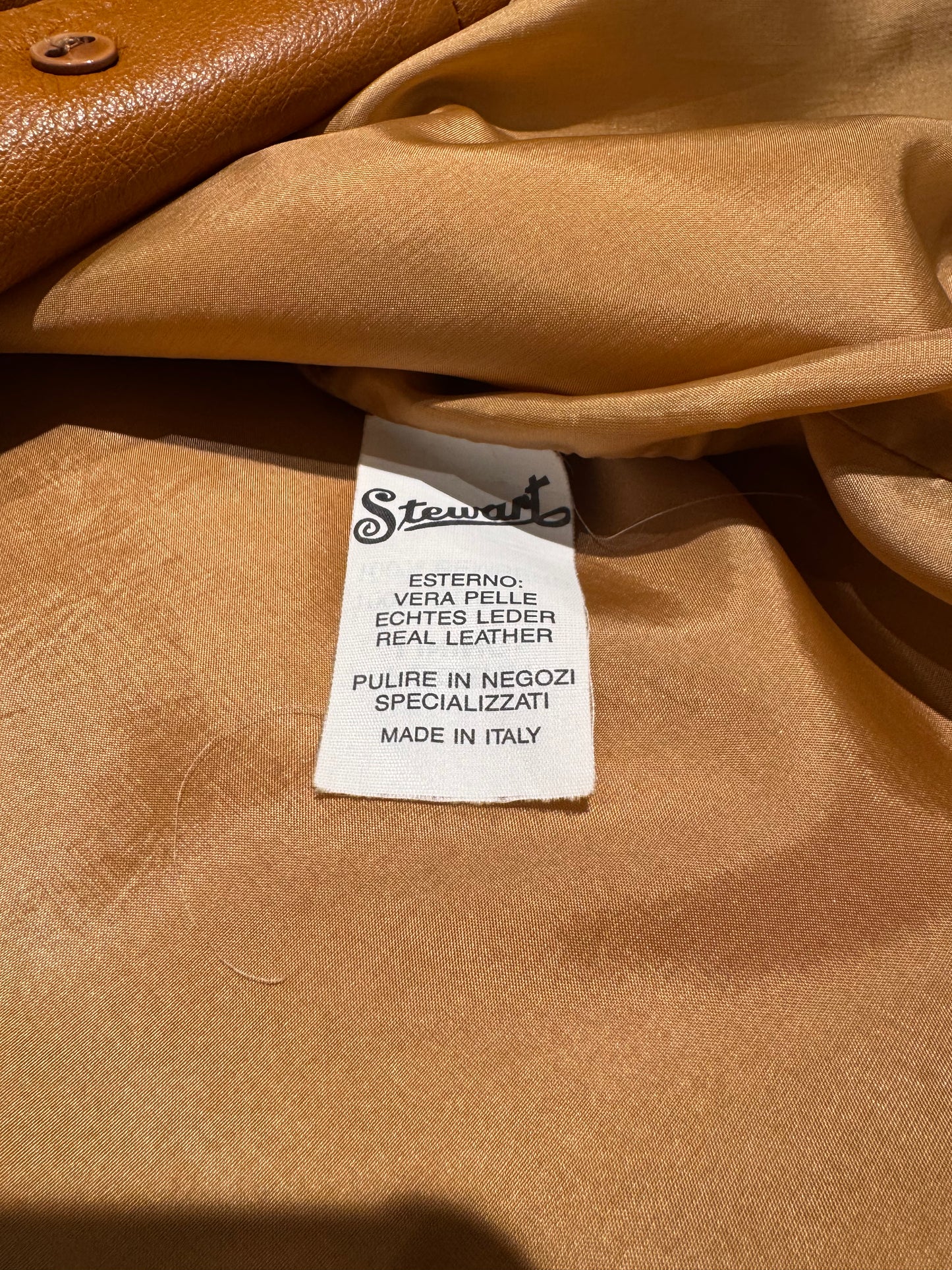 M - Leather Jacket - STEWART - Year 1994/5 - Cognac Leather