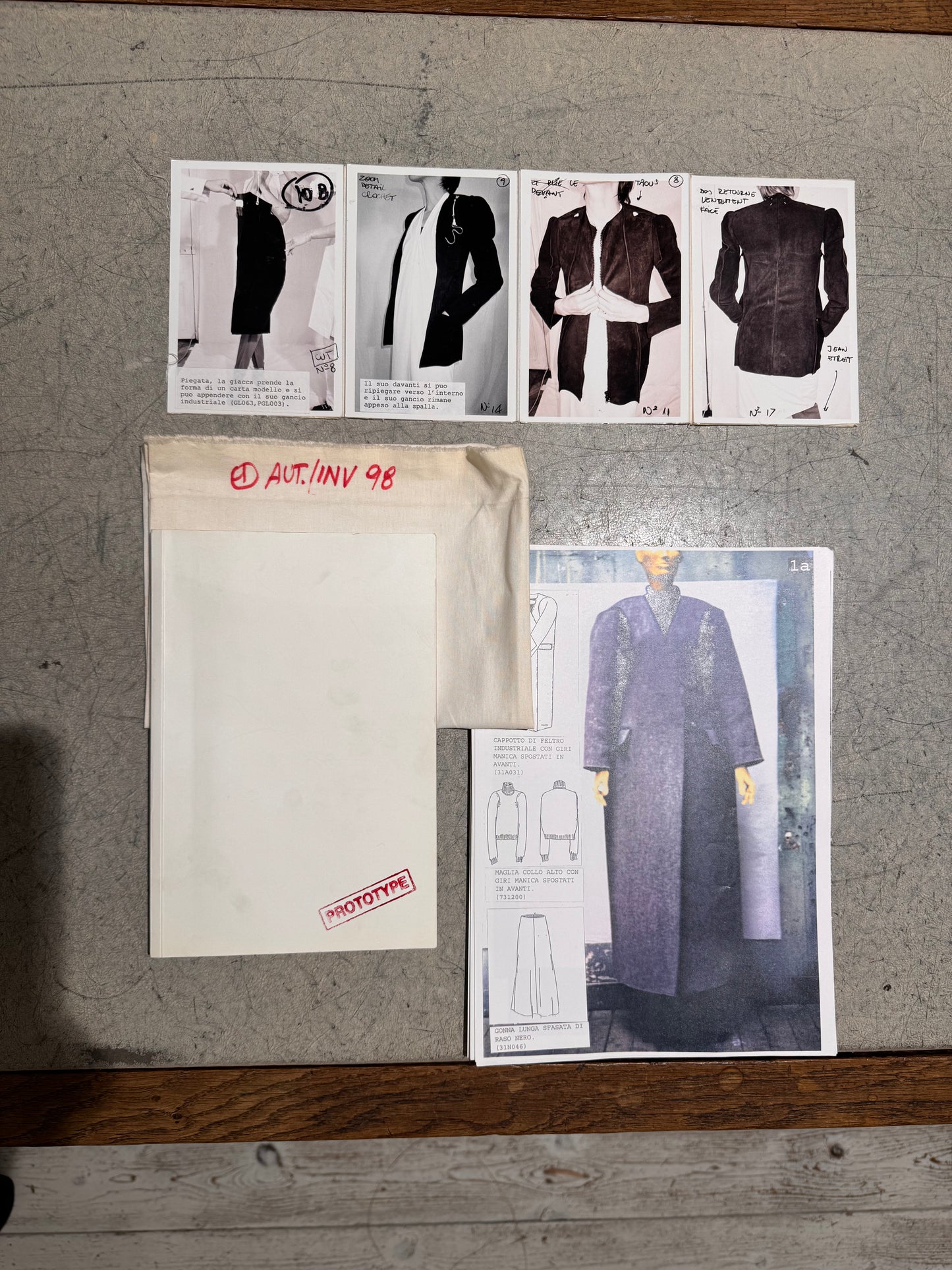 W - ICONIC FLAT JACKET - MAISON MARGIELA ARTISANAL Collection Prototype F/W 1998 - Black