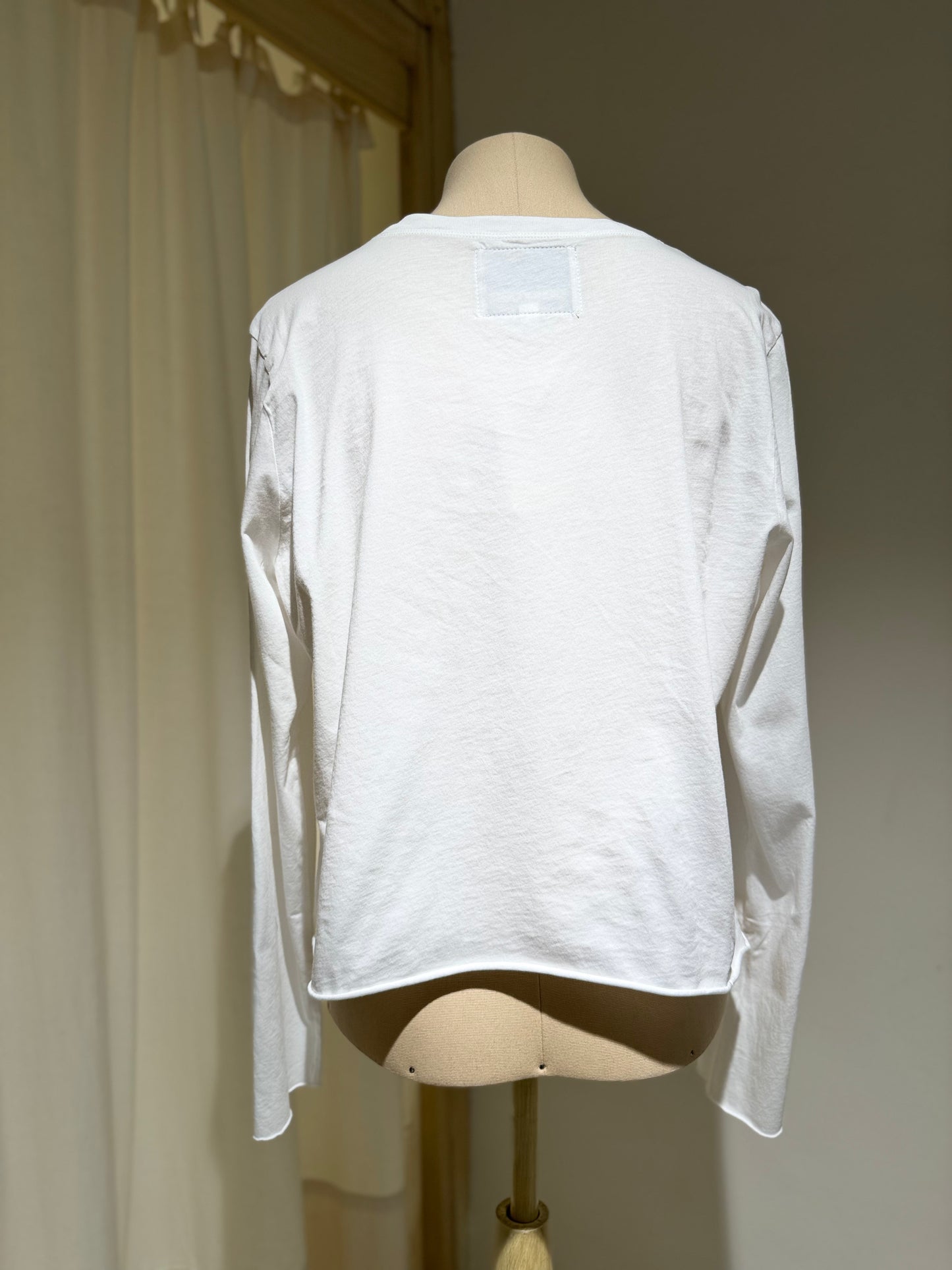 W FERCY T-SHIRT LONG SLEEVE - BELLEROSE - WHITE