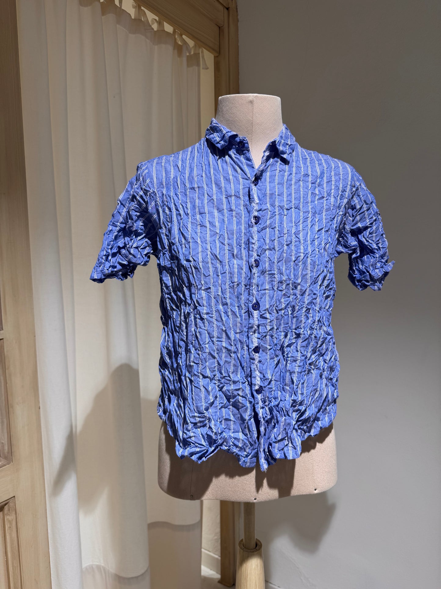 W - Shirt Short Sleeve - Pas De Calais - Sky Blue Stripes