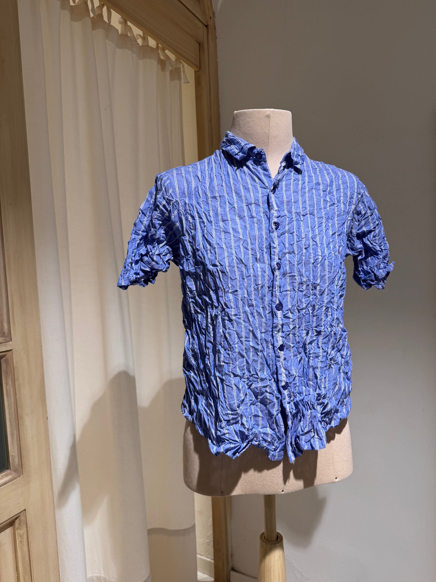 W - Shirt Short Sleeve - Pas De Calais - Sky Blue Stripes