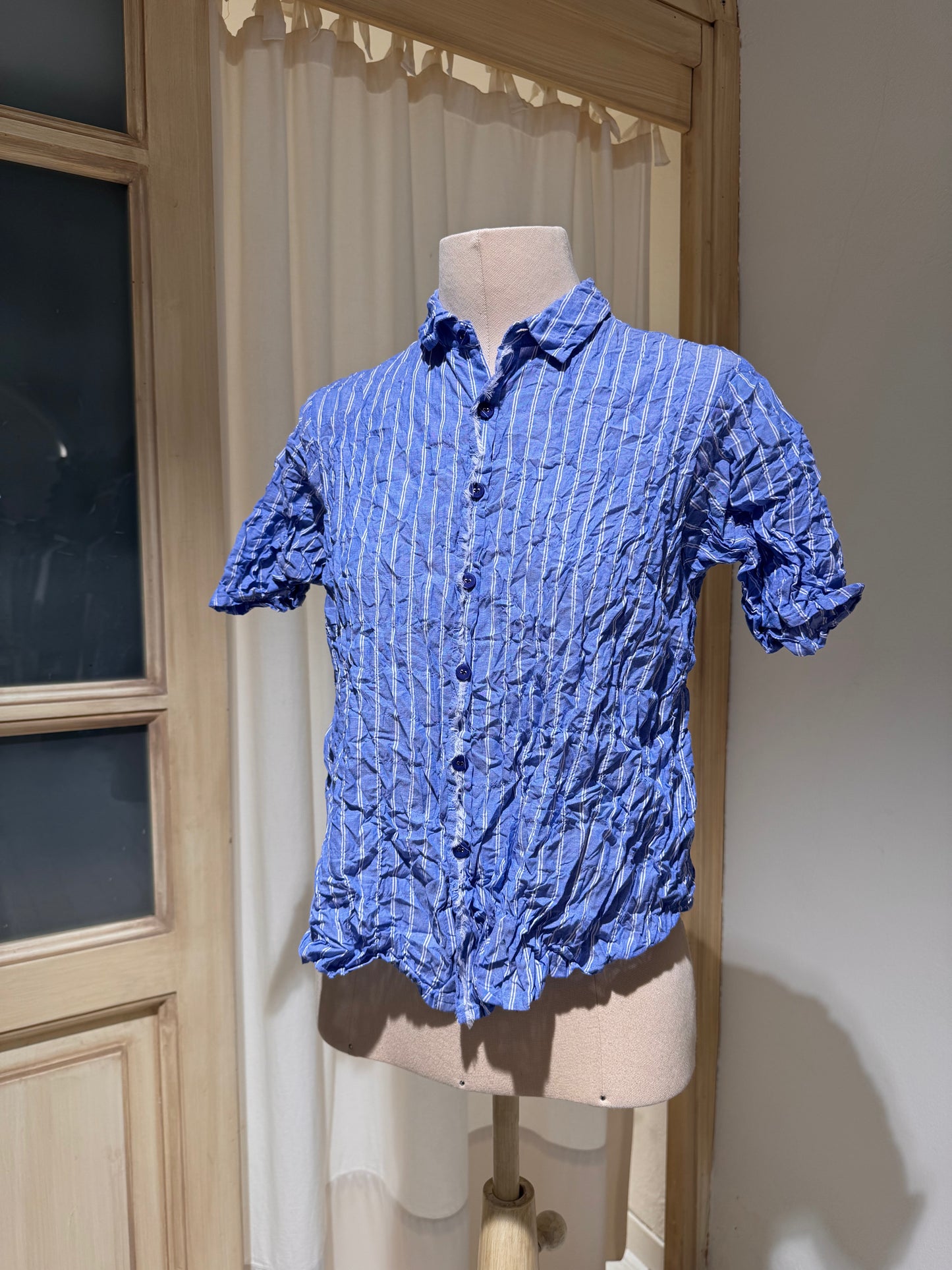 W - Shirt Short Sleeve - Pas De Calais - Sky Blue Stripes