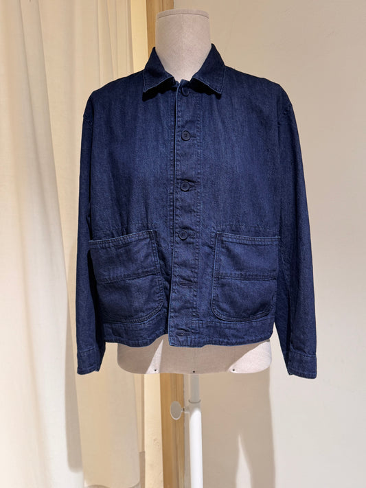 W SOFT DENIM BLAZER - PAS DE CALAIS - Indigo Blue