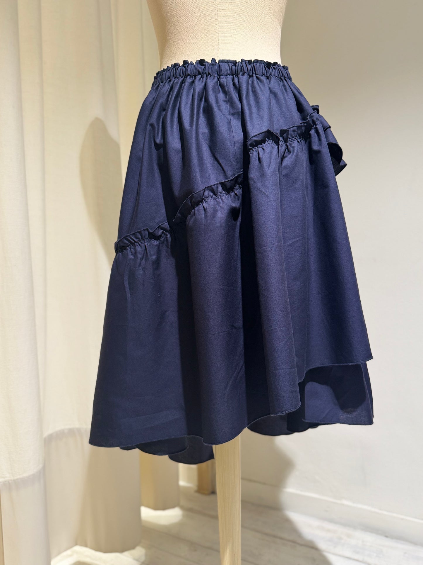 W Draped Skirt - YMC - Navy