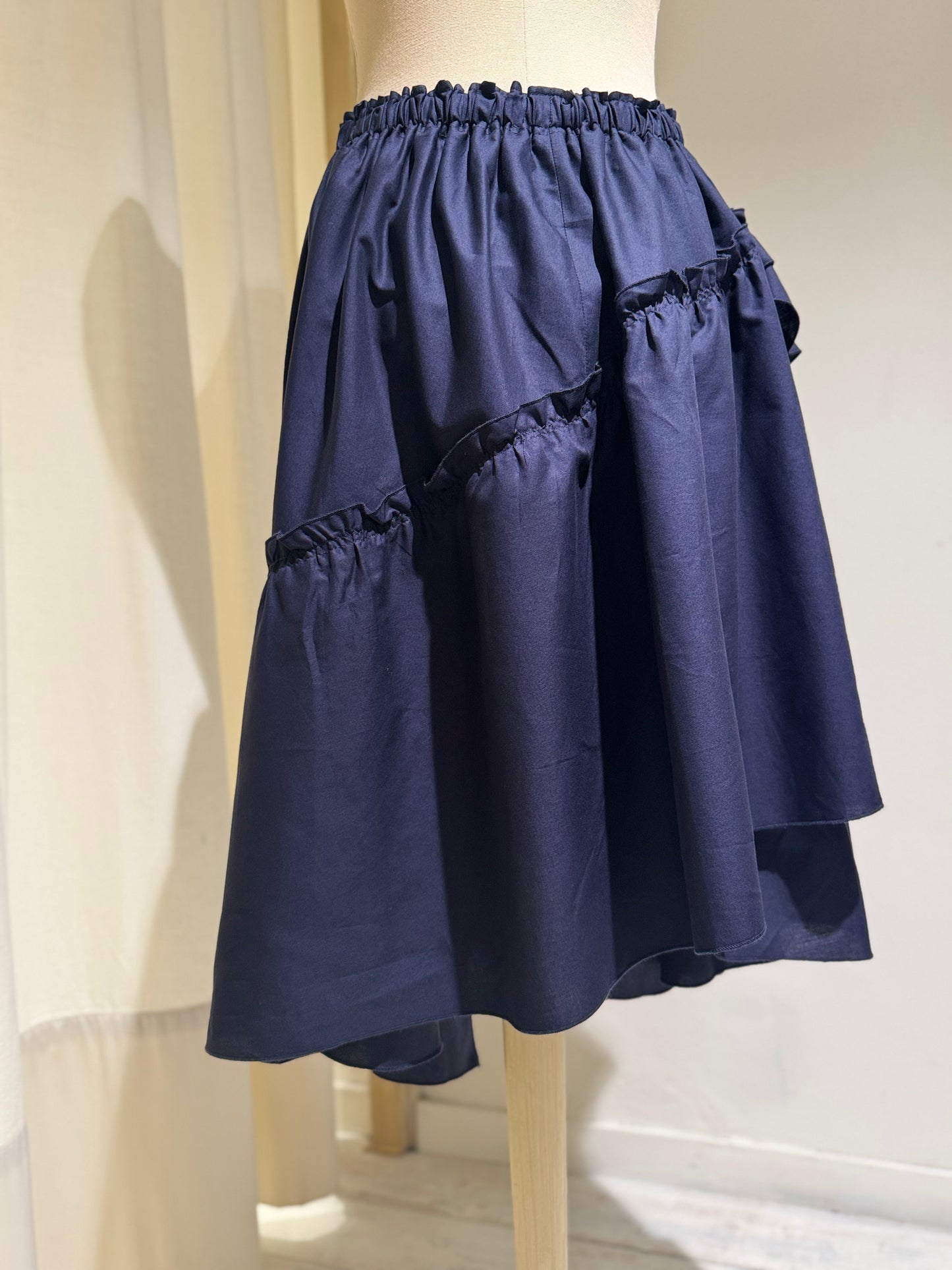 W Draped Skirt - YMC - Navy