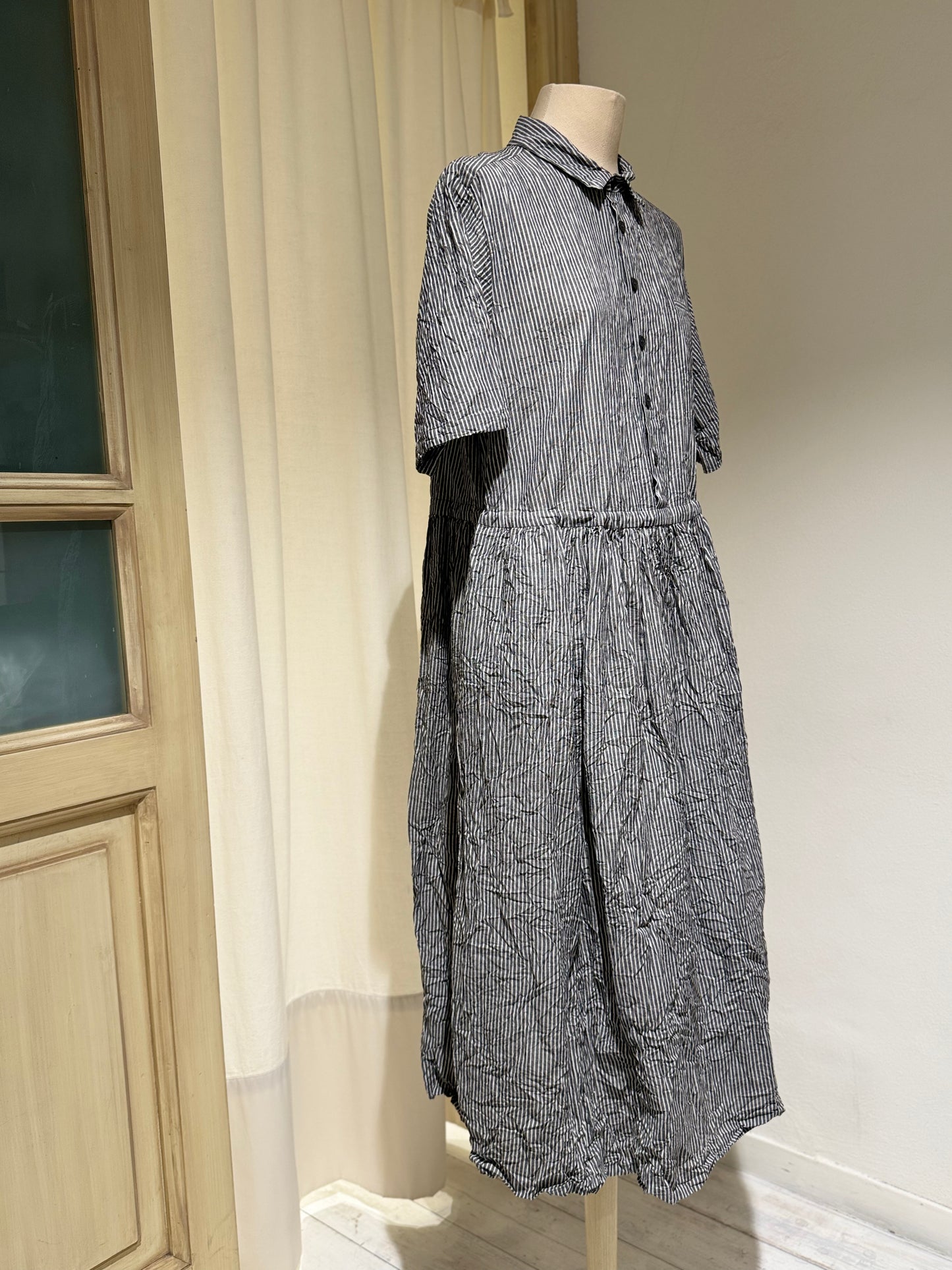 W LONG STRIPED DRESS - PAS DE CALAIS - GREY