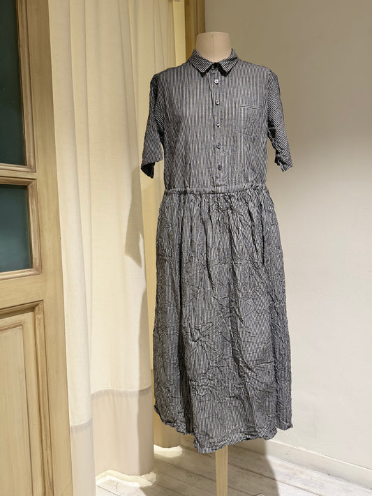 W LONG STRIPED DRESS - PAS DE CALAIS - GREY