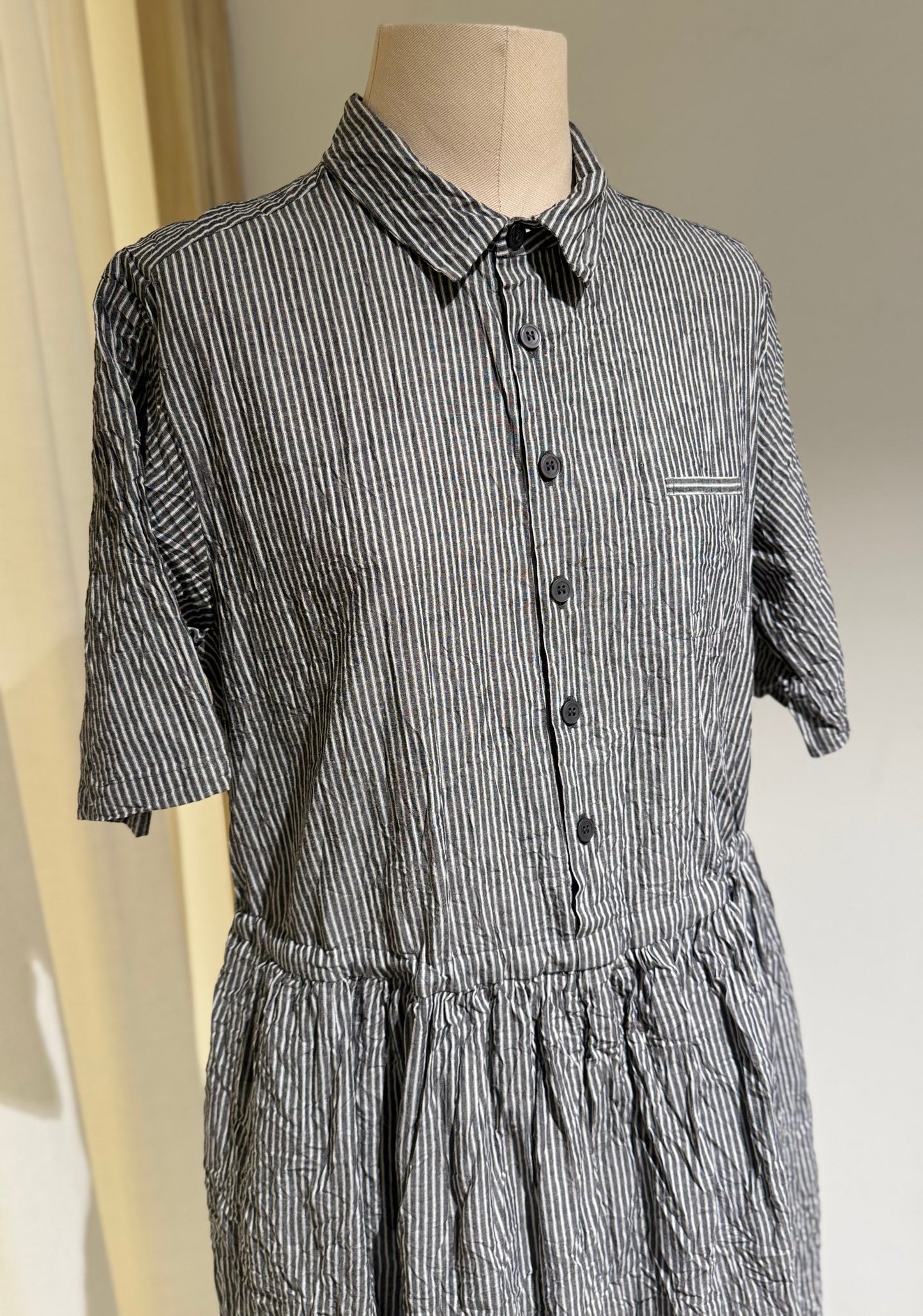 W LONG STRIPED DRESS - PAS DE CALAIS - GREY