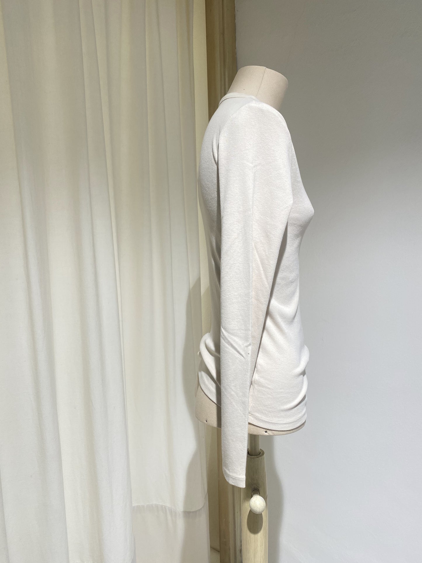 W Organic Rib LS T-Shirt COLORFUL STANDARD Ivory White