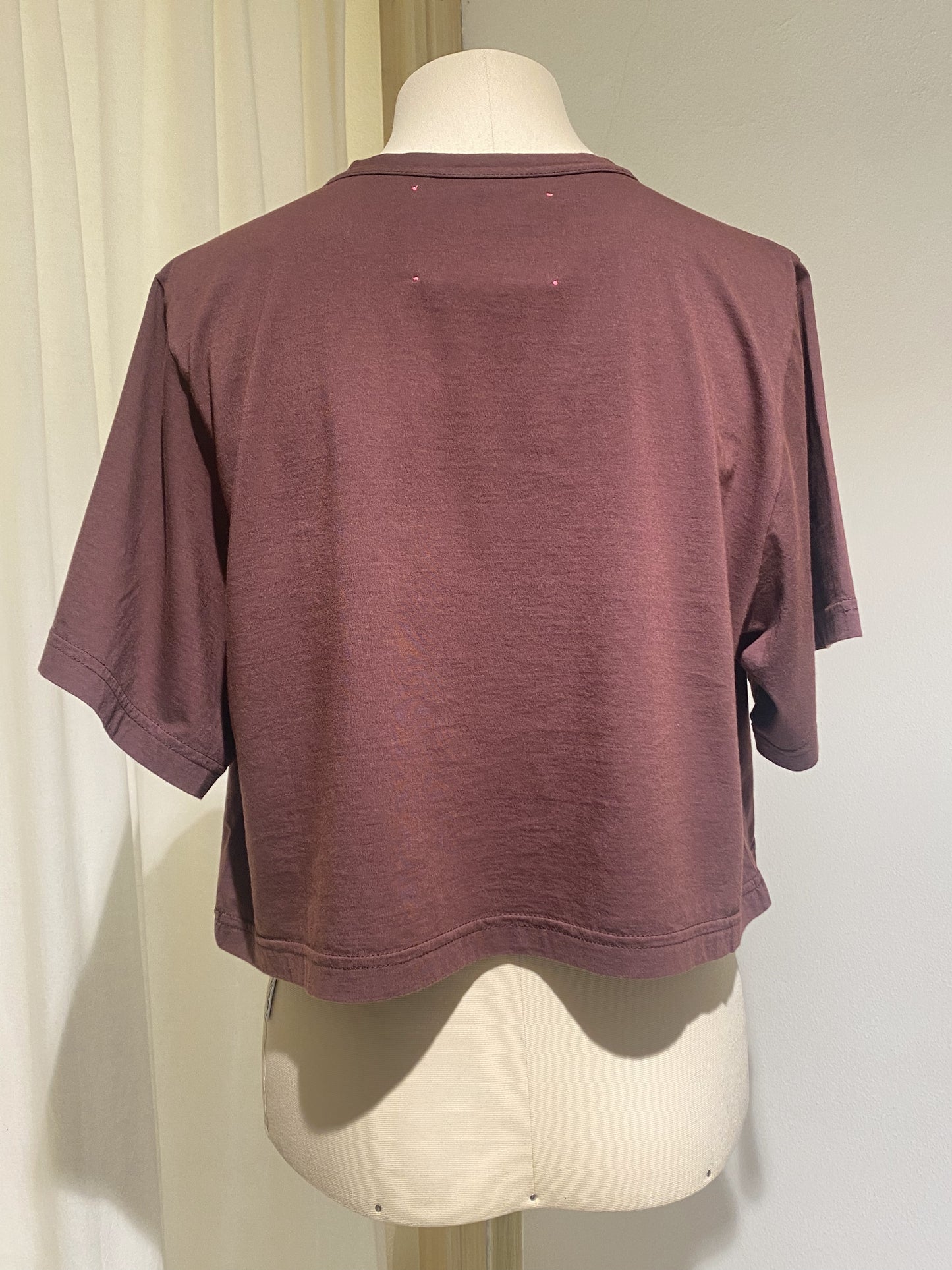 W CROPPED T-SHIRT FORTE FORTE RED TOBACCO