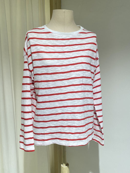 W LONG SLEEVE STRIPED T-SHIRT LEVI'S® - WHITE/RED