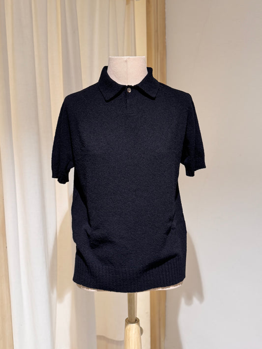 W - Polo Bouclé - MA'RY'YA - Black