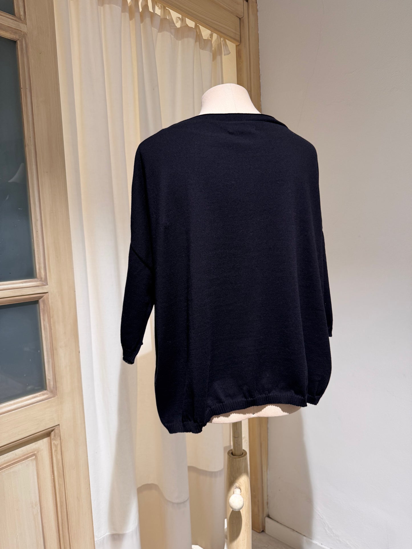COTTON KNITWEAR BOAT NECK - MA'RY'YA
