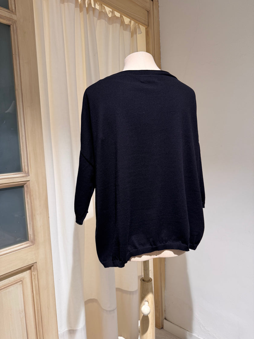 COTTON KNITWEAR BOAT NECK - MA'RY'YA