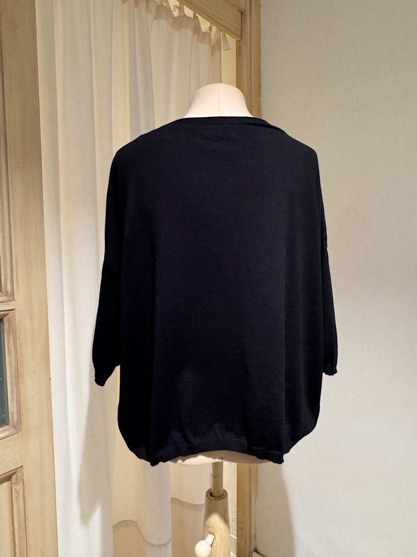 COTTON KNITWEAR BOAT NECK - MA'RY'YA
