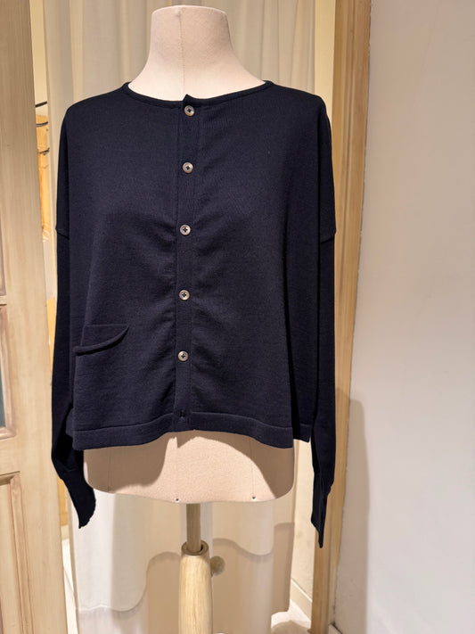 W - Over Cardigan - MA'RY'YA - Black