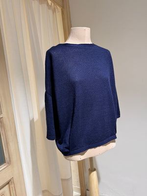 LINEN PULL KNIT BOAT NECK - MA'RY'YA
