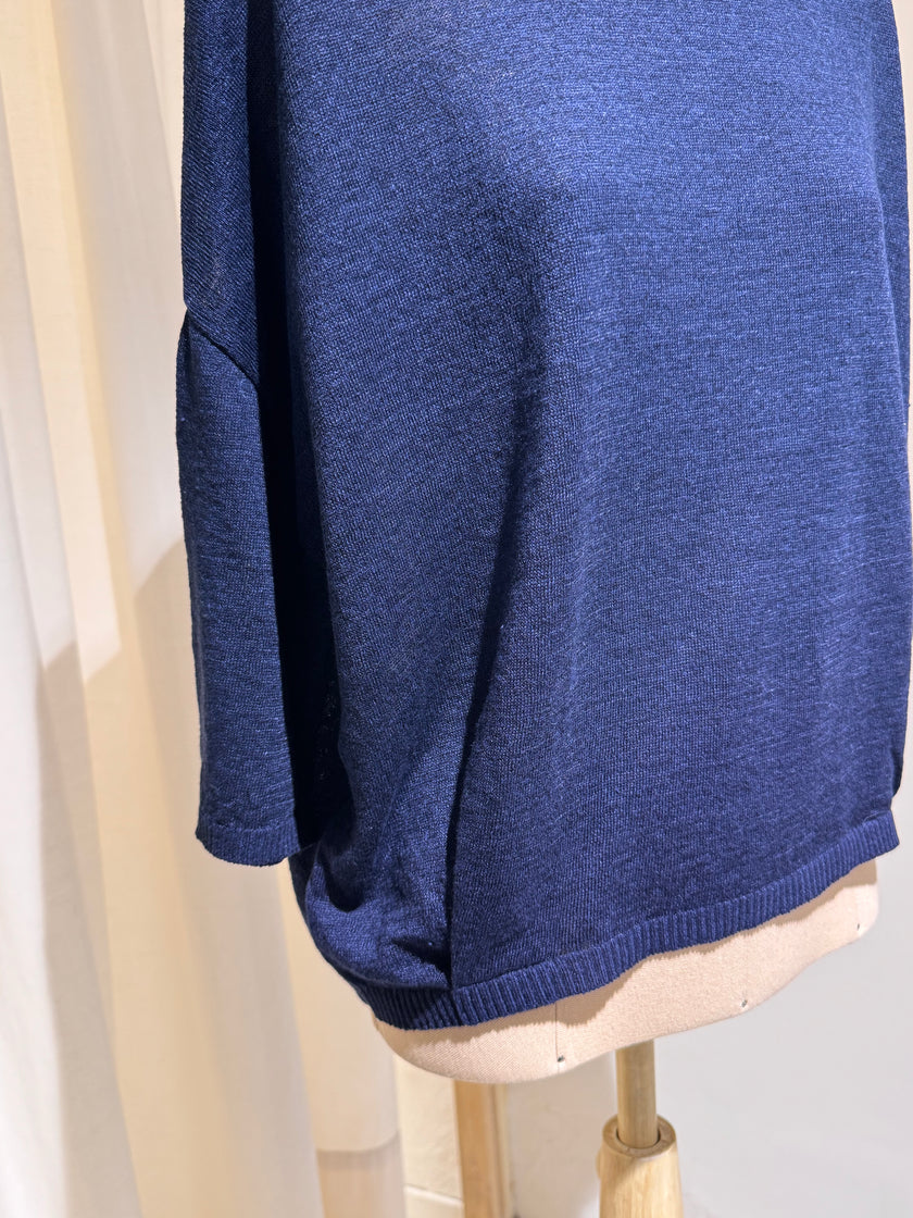 LINEN PULL KNIT BOAT NECK - MA'RY'YA