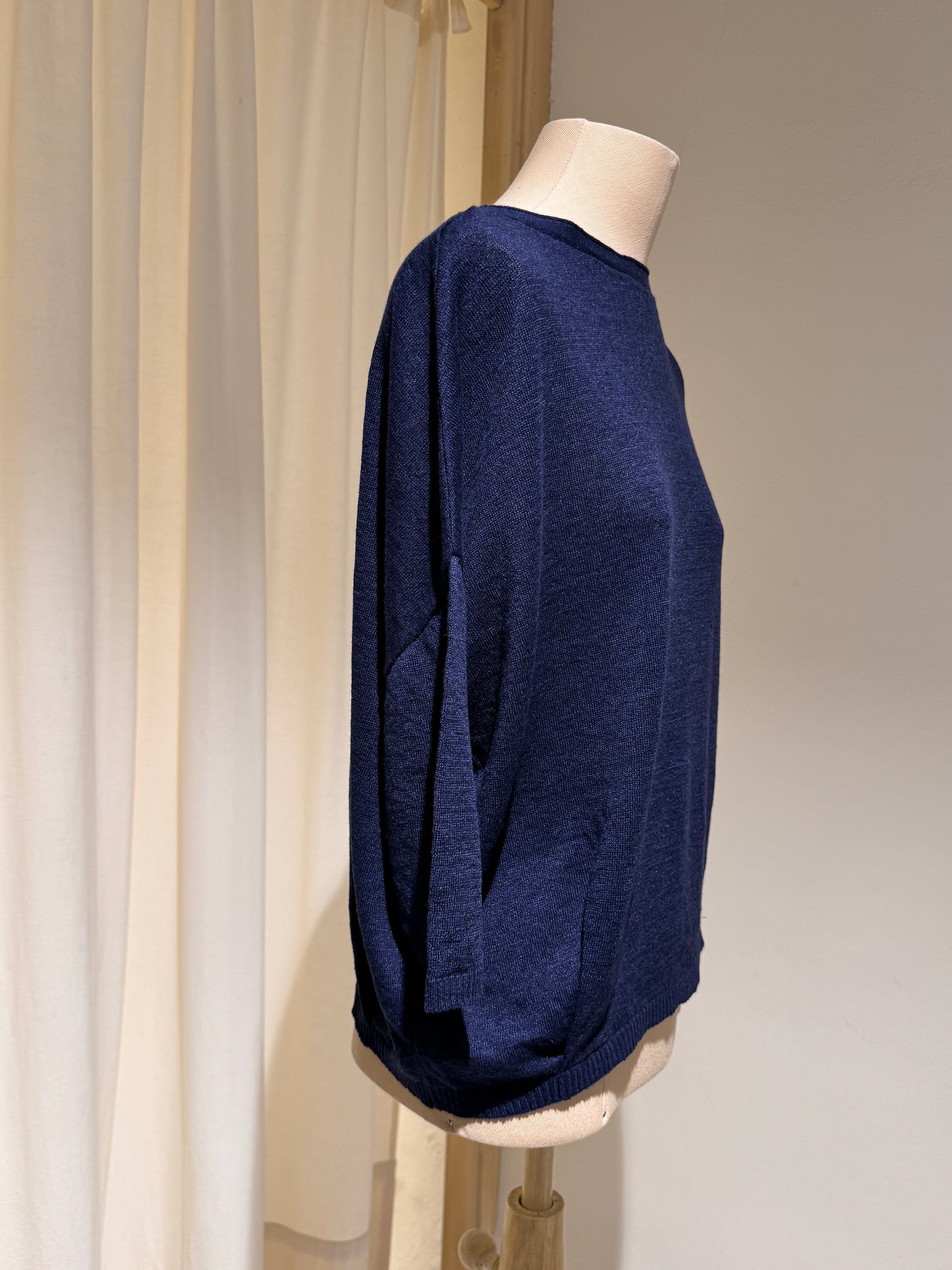 LINEN PULL KNIT BOAT NECK - MA'RY'YA