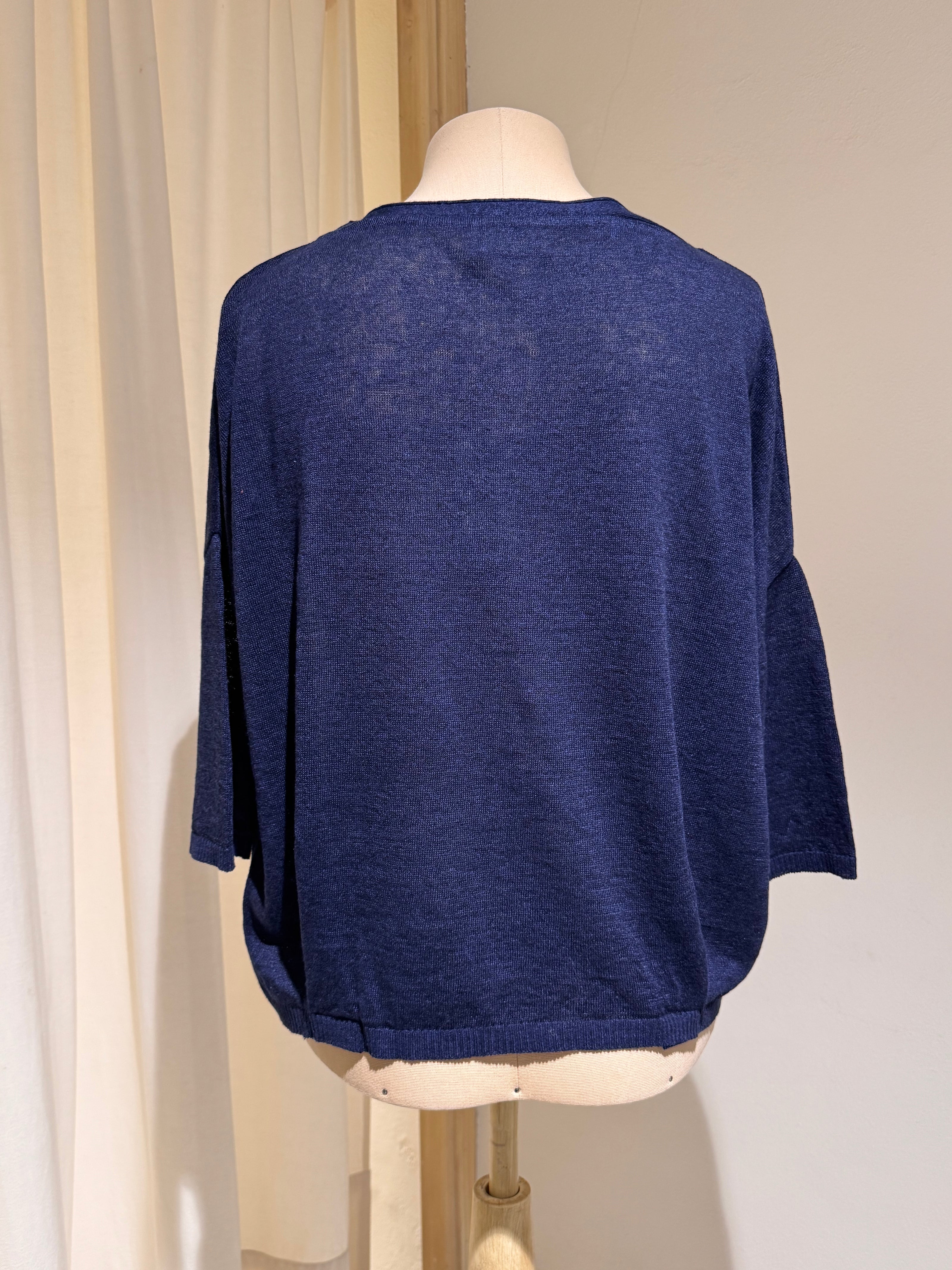 LINEN PULL KNIT BOAT NECK - MA'RY'YA