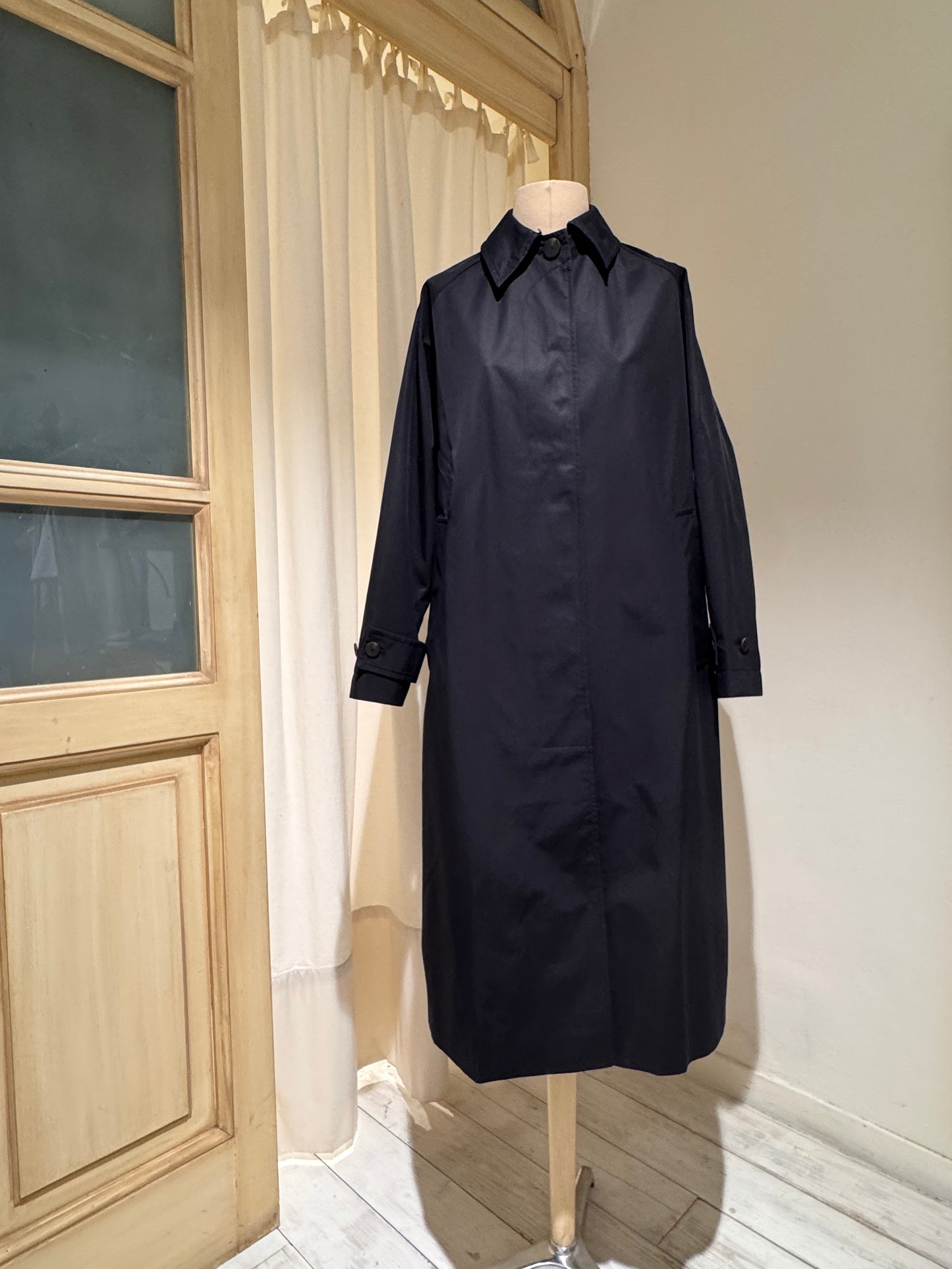 W - Holin Technical Cotton Coat - STUDIO NICHOLSON - Dark Navy