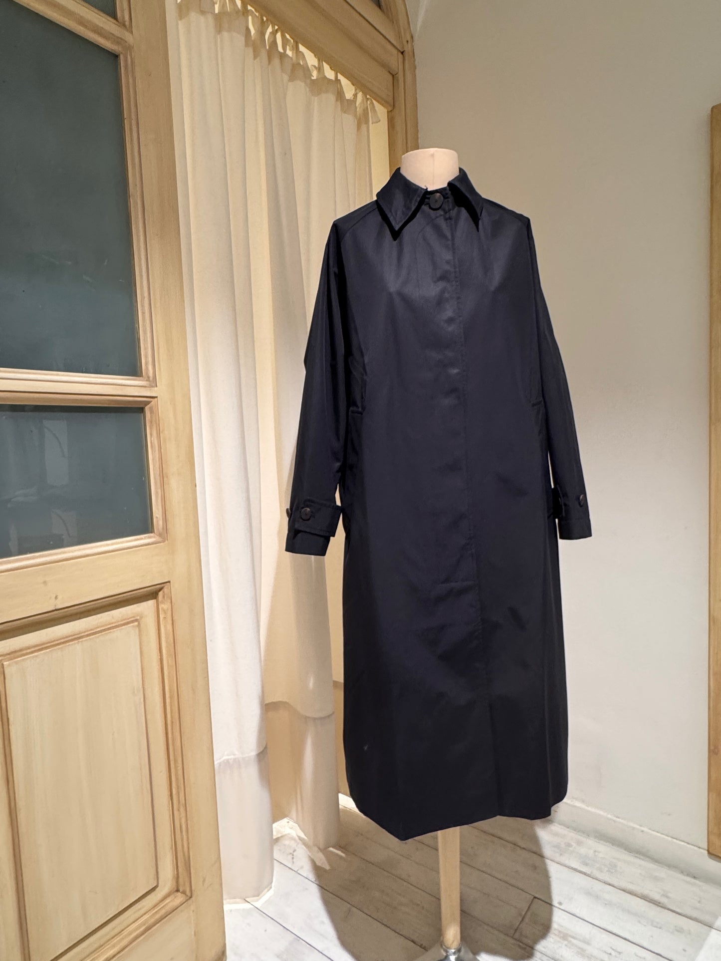 W - Holin Technical Cotton Coat - STUDIO NICHOLSON - Dark Navy