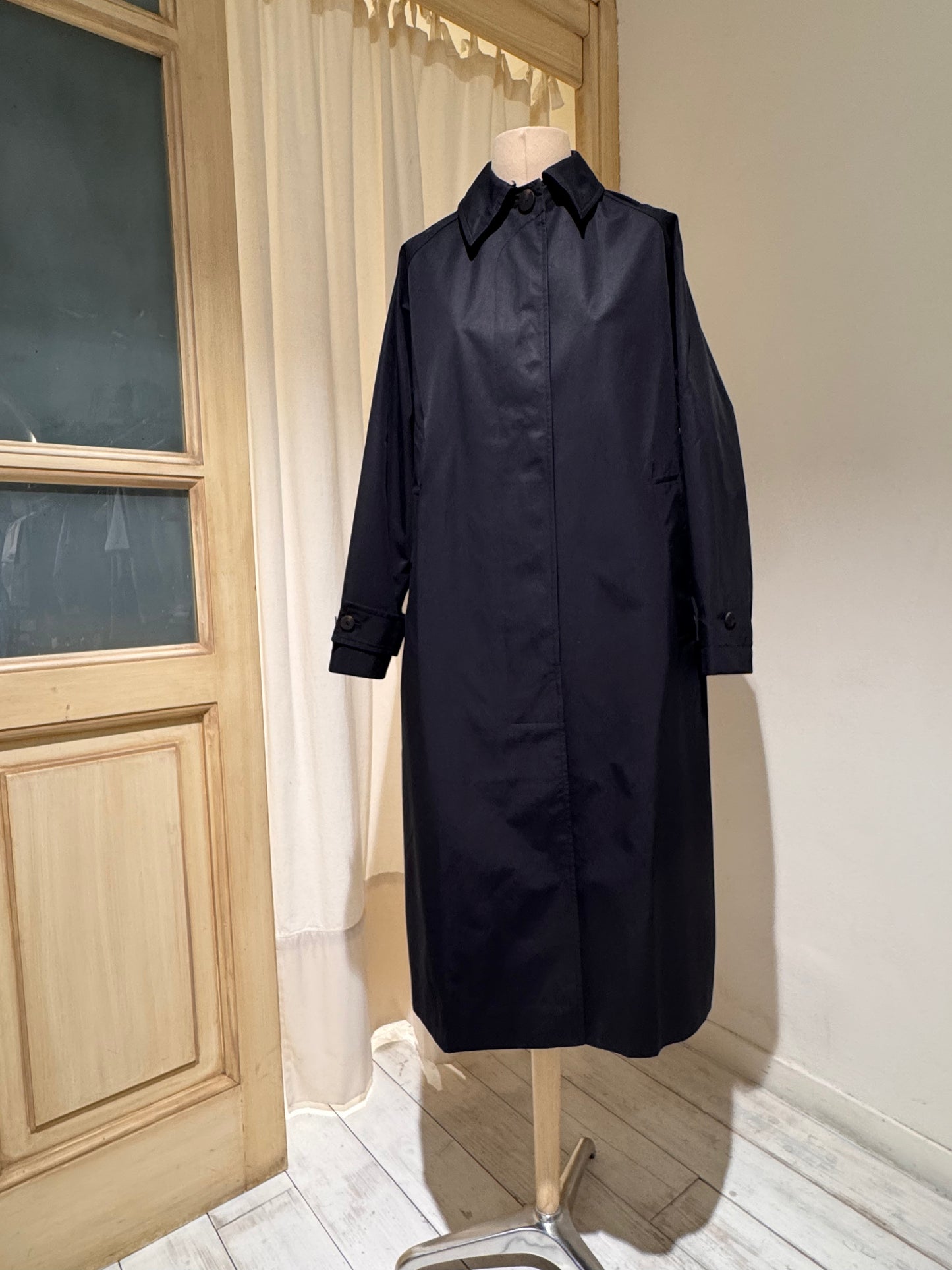 W - Holin Technical Cotton Coat - STUDIO NICHOLSON - Dark Navy