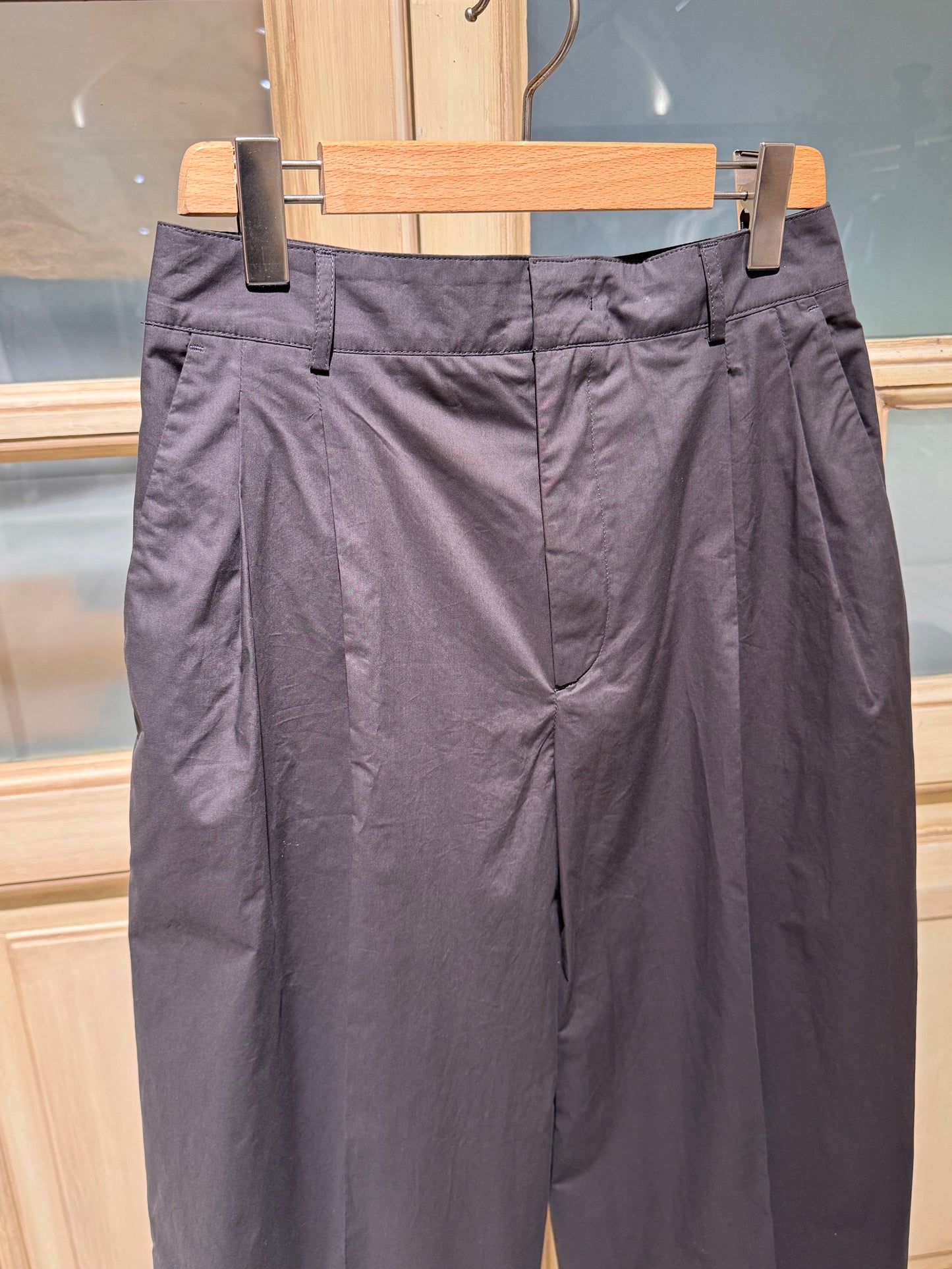 WATSON TOUSERS WITH PLEATS IN POPELIN - SOEUR