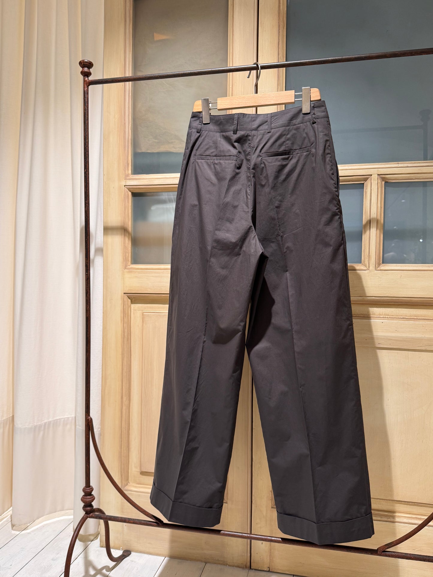 WATSON TOUSERS WITH PLEATS IN POPELIN - SOEUR