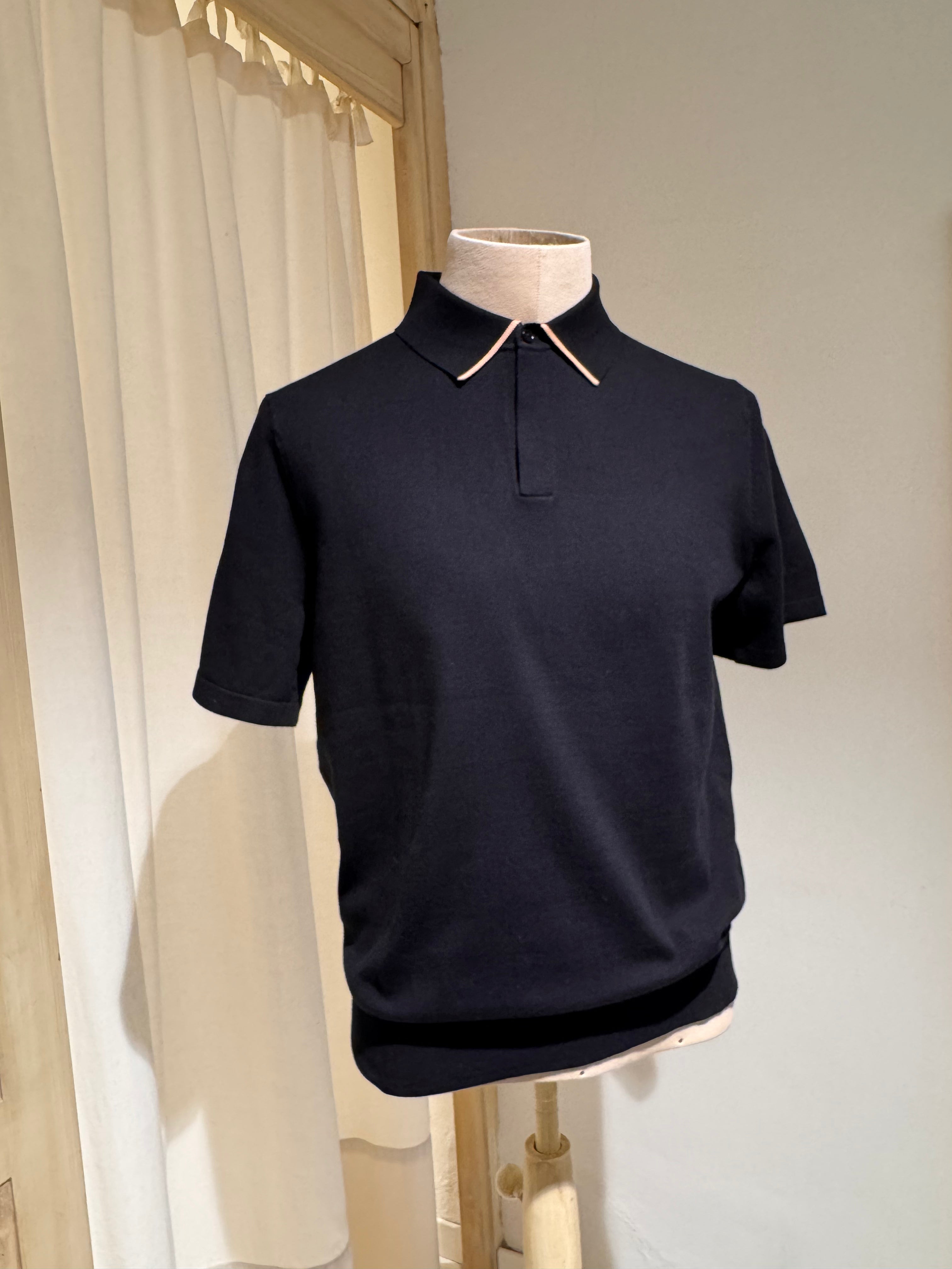 KNITTED COTTON POLO - PAUL SMITH
