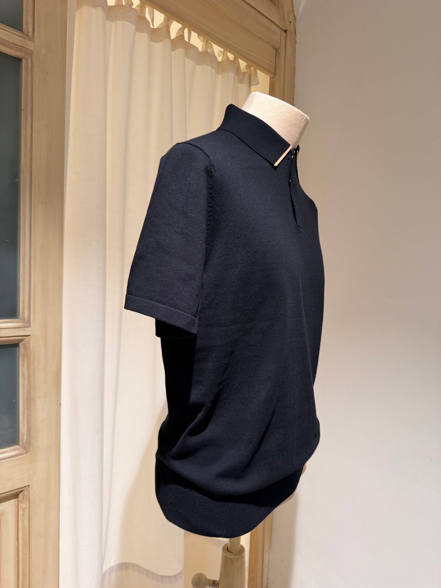 M - KNIT COTTON POLO - PAUL SMITH - Black