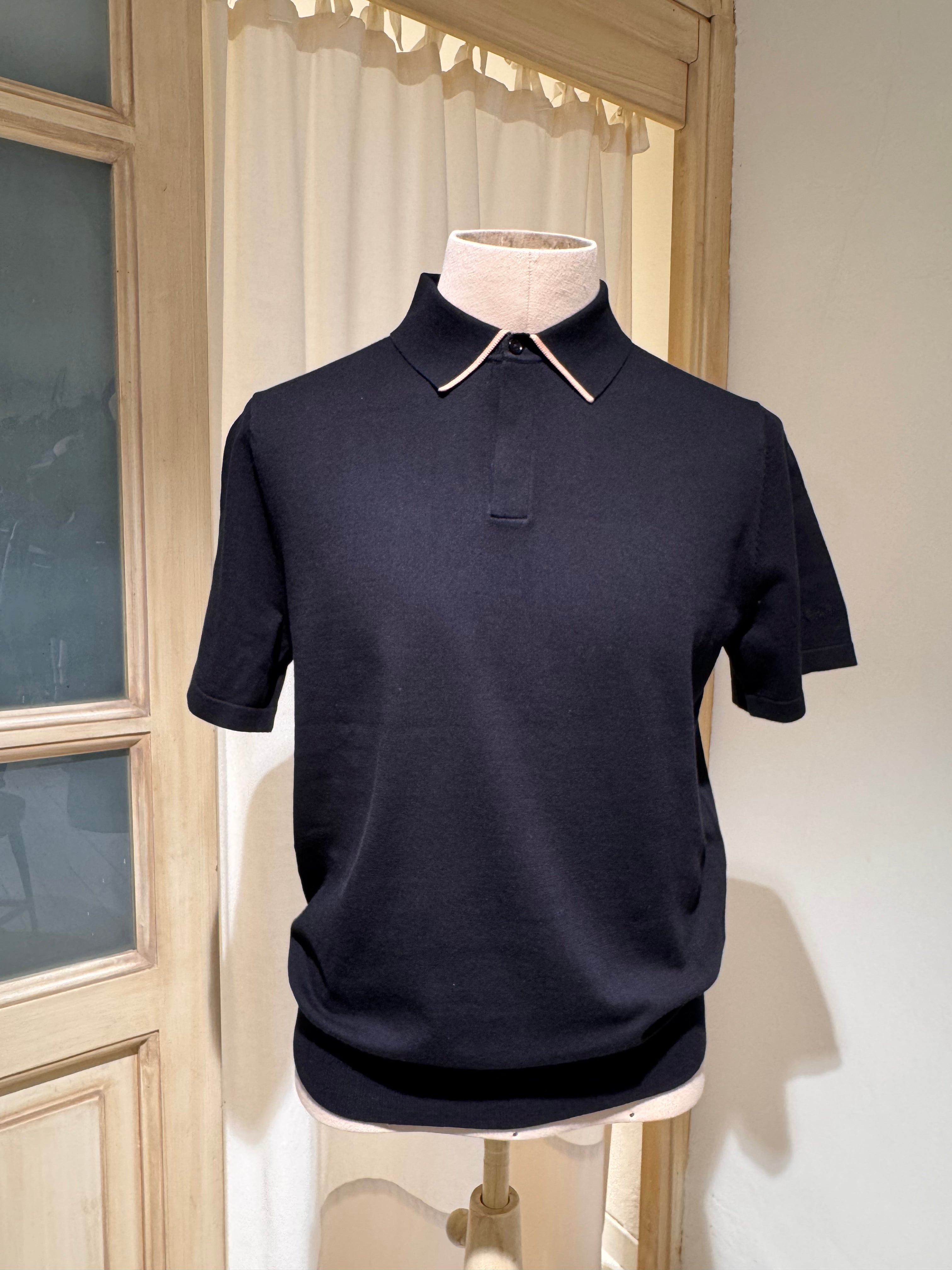 KNITTED COTTON POLO - PAUL SMITH