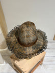 W - Kary in Raffia with Pheasant Feather - YESEY - Brown