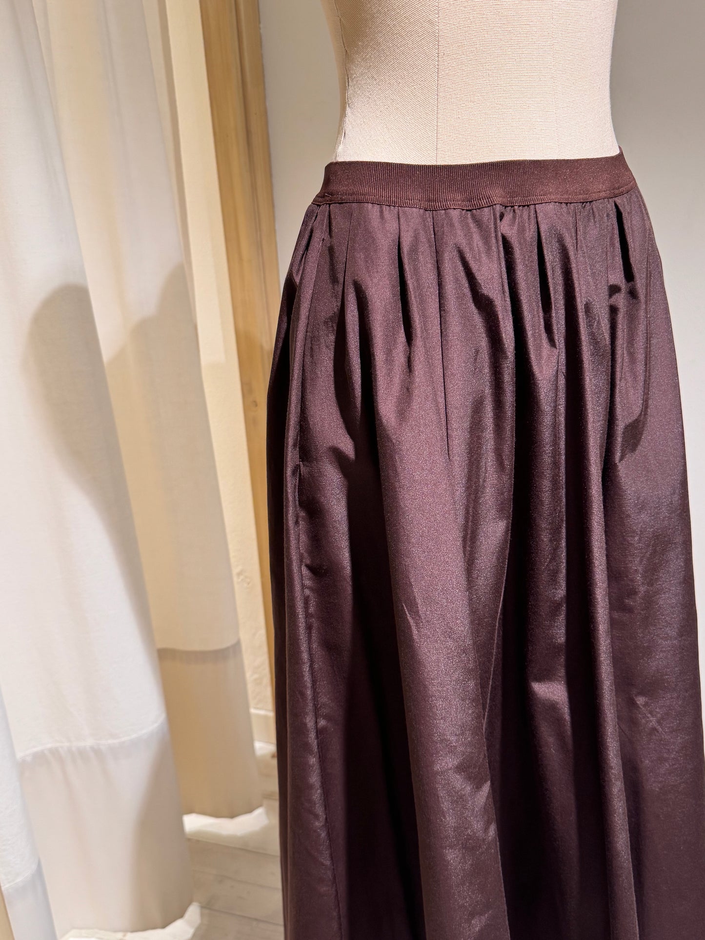 W - Taffetà Skirt - FORTE FORTE - Chocolate