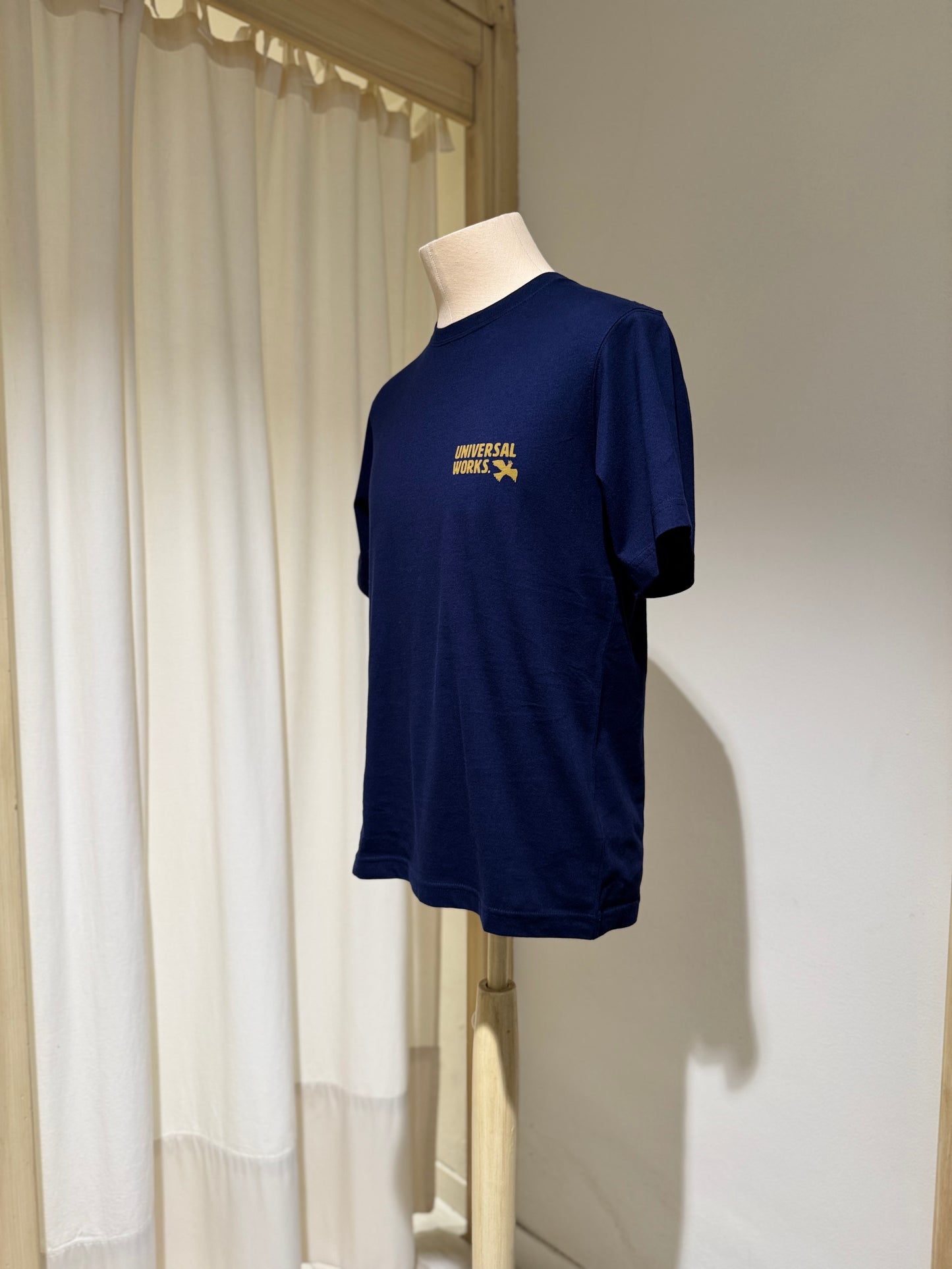 M 'Peace, Love & Soul' Print T-Shirt - UNIVERSAL WORKS - Navy