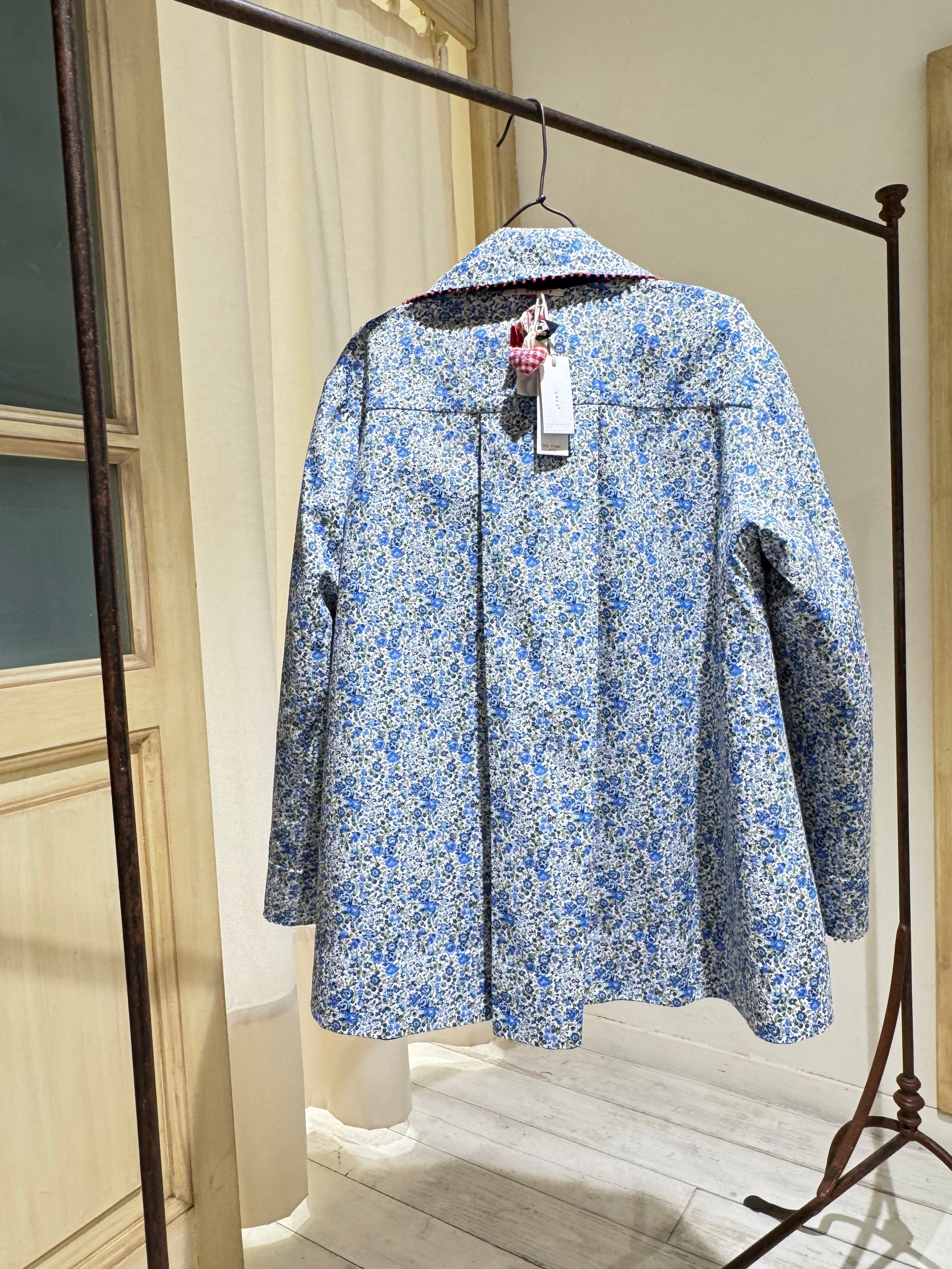 W REVERSIBLE BLAZER - I LOVE PÈRO - Blue/LibertyFlowers