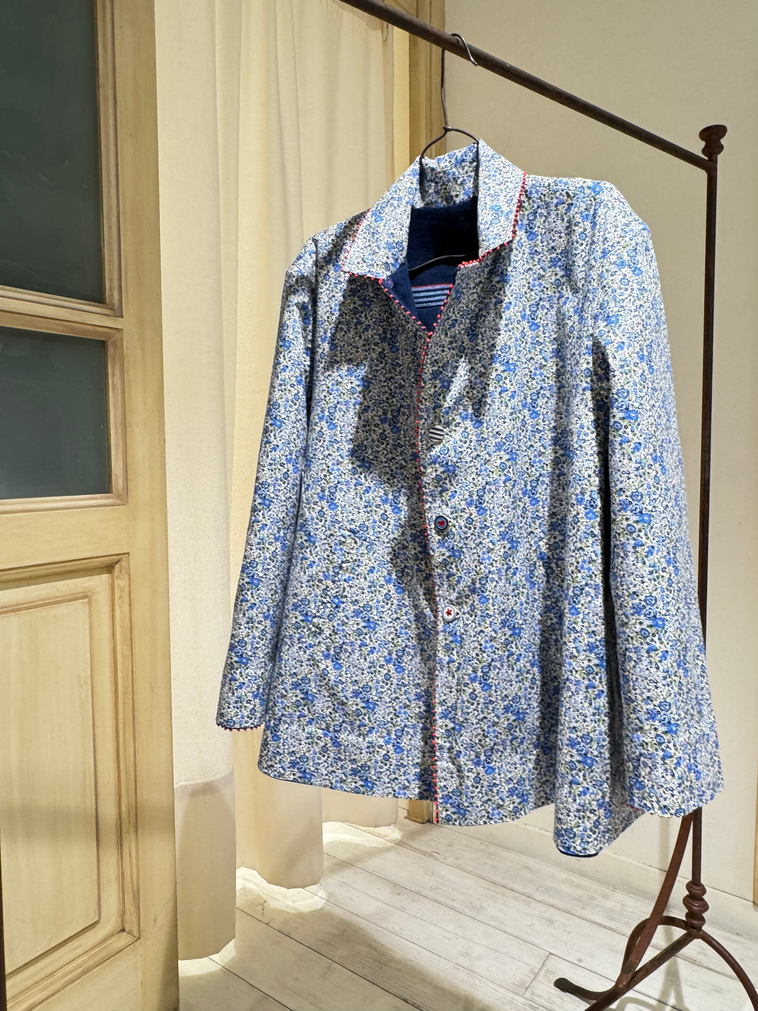 W REVERSIBLE BLAZER - I LOVE PÈRO - Blue/LibertyFlowers
