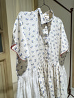 W DRESS Short Sleeve - I LOVE PÈRO - Milk, Sky Blue