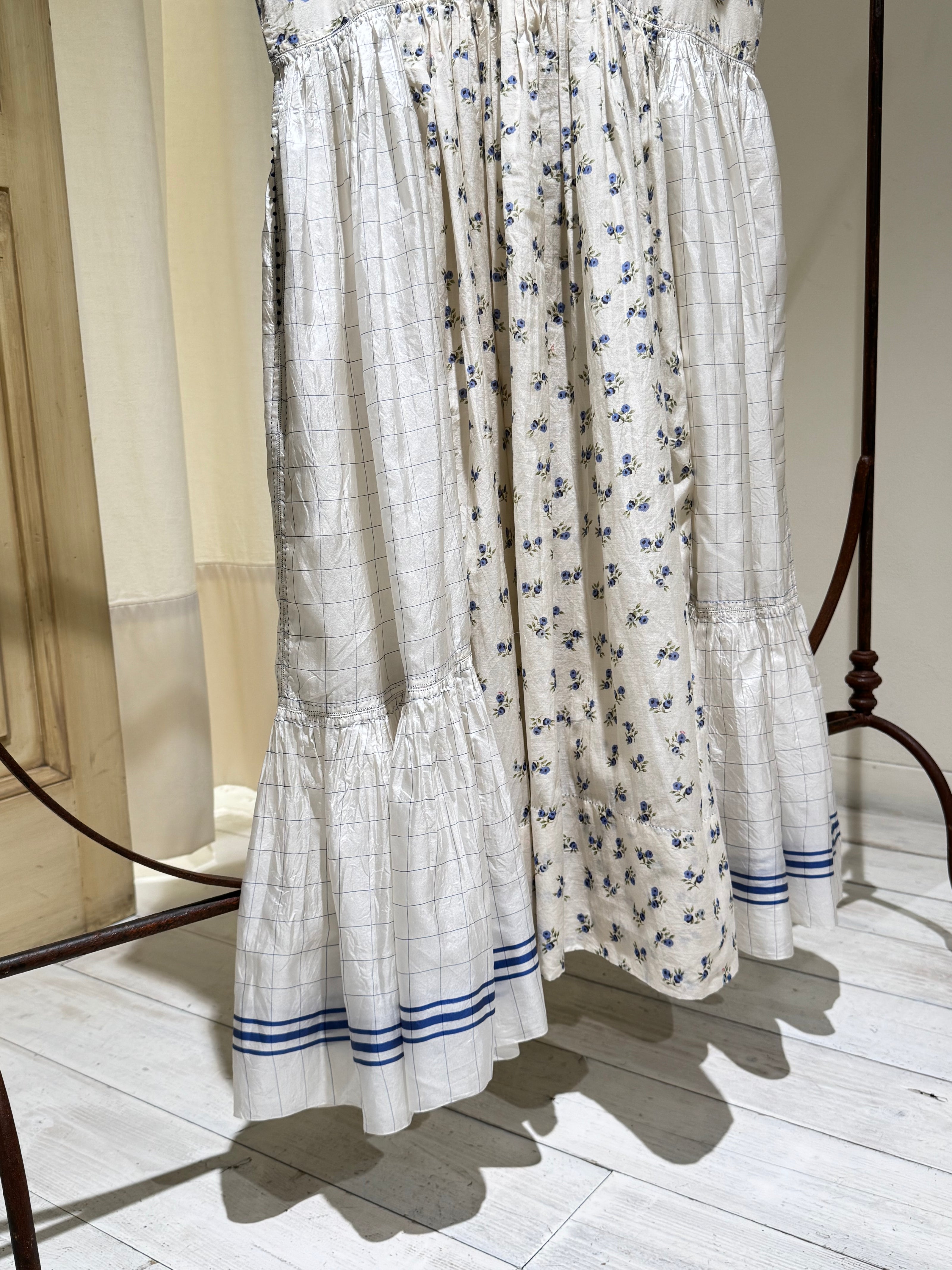 W DRESS Short Sleeve - I LOVE PÈRO - Milk, Sky Blue