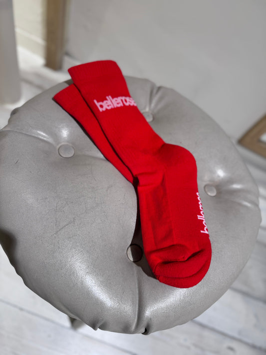 W Vem crew socks - BELLEROSE - RED