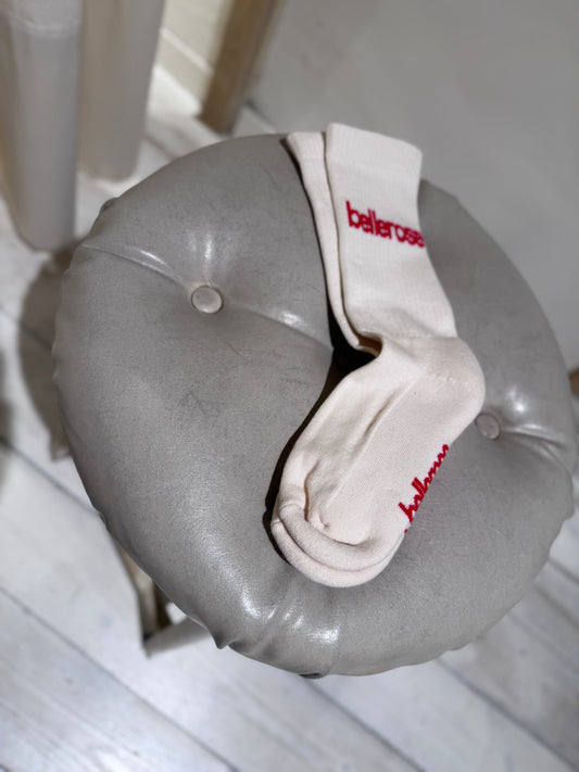 W Vem crew socks - BELLEROSE - OFF WHITE