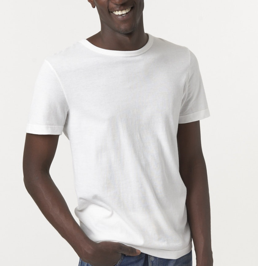 M 1950S MEN’S LOOPWHEELED T-SHIRT, 5,5OZ, CLASSIC FIT - WHITE