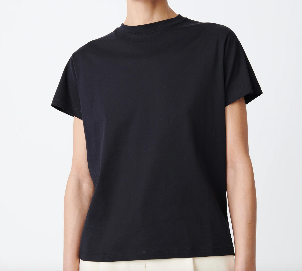 W MARINE T-SHIRT - STUDIO NICHOLSON - BLACK