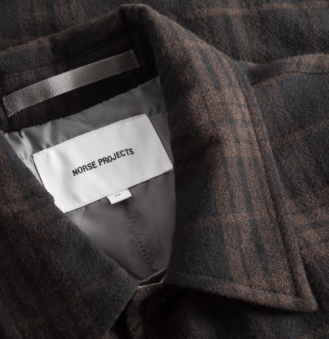 M Hjalmer Insulated Wool Check Overshirt - NORSE PROJECT -