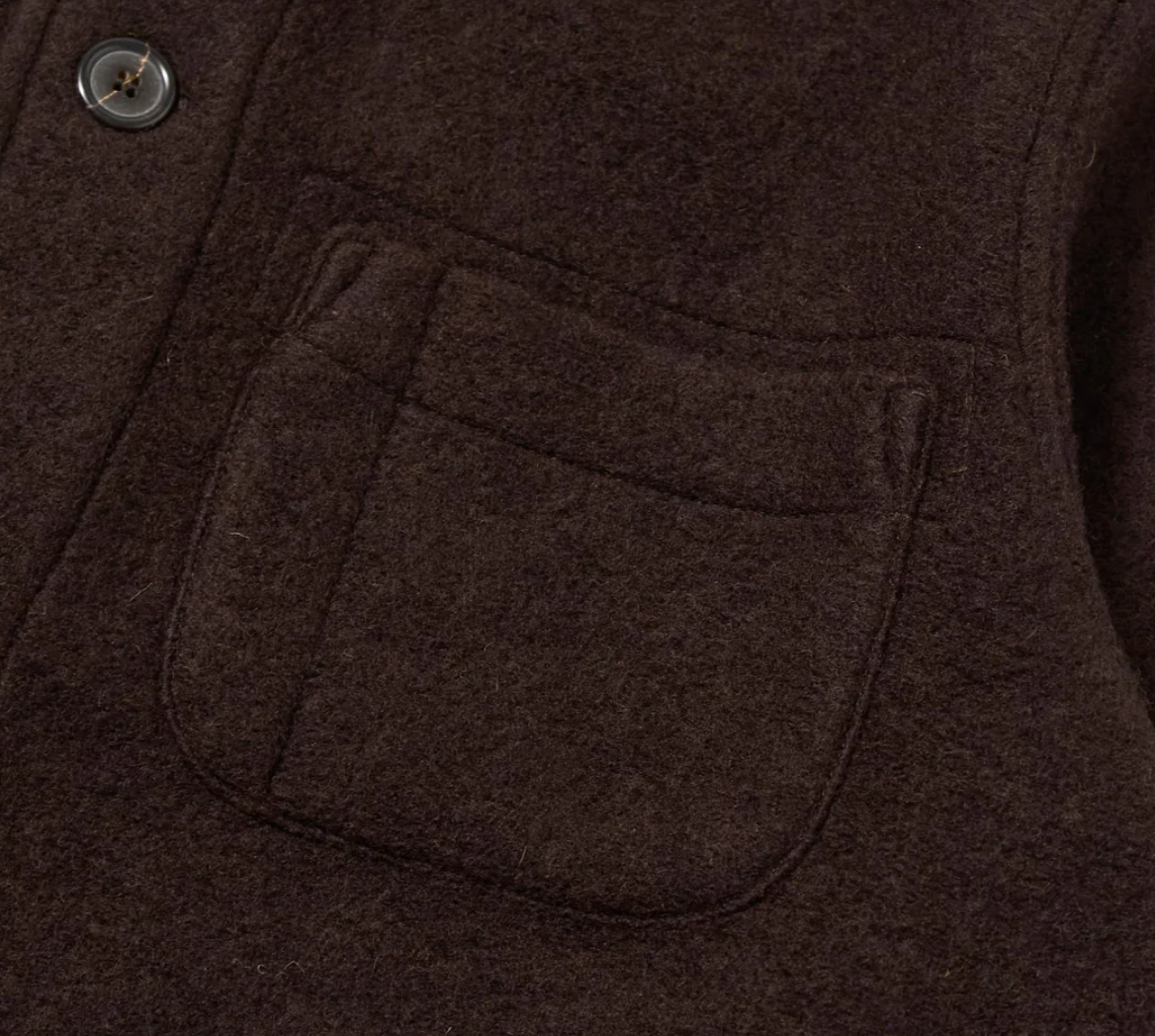 M Wool Fleece Field Jacket - UNIVERSAL WORKS - dark brown