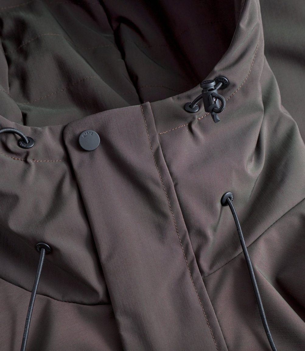 M Herluf Alpinix Smart Merino Jacket - NORSE PROJECTS - Seal Brown