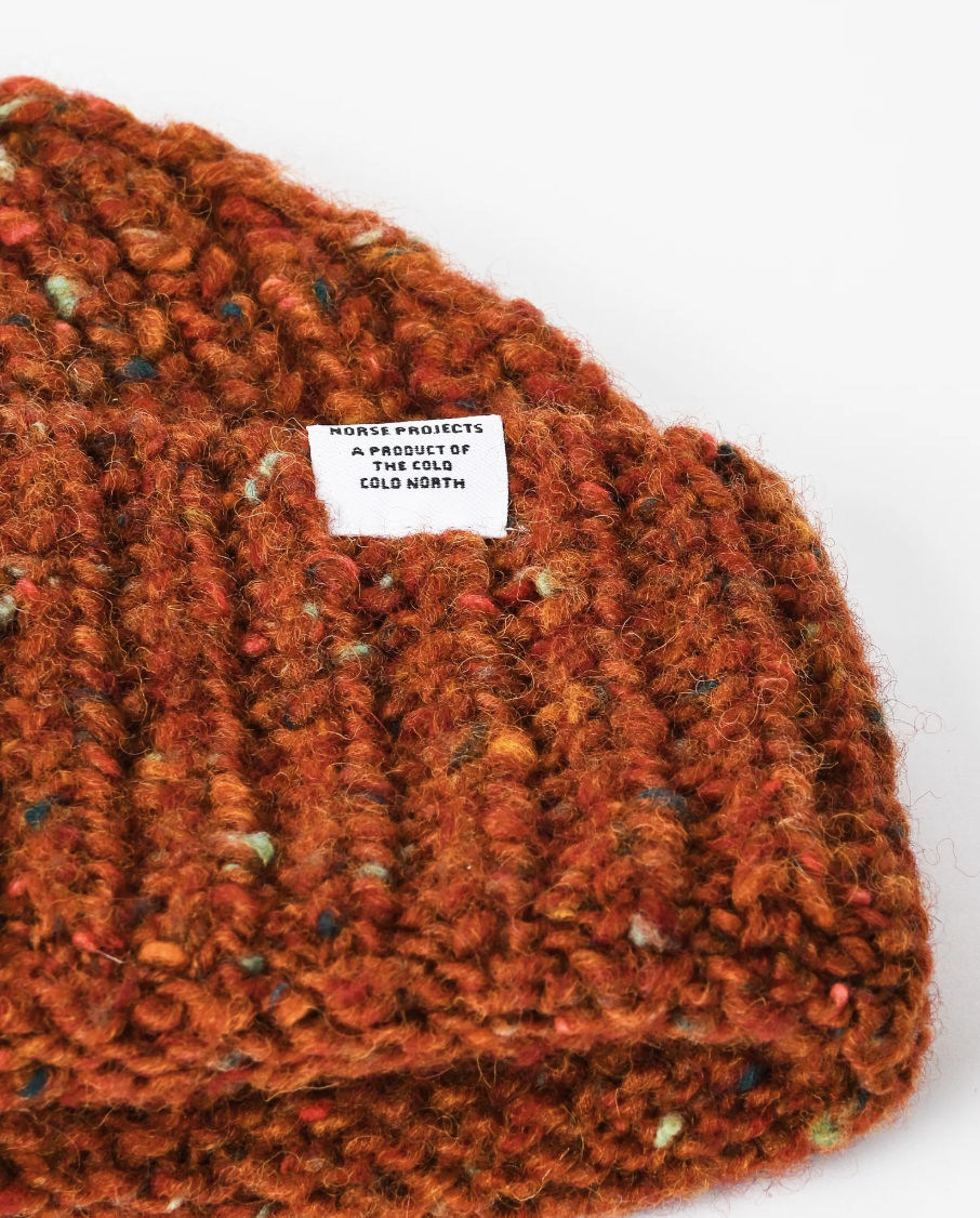 M DANIEL DONEGAL RIB BEANIE - NORSE PROJECTS - GINGER